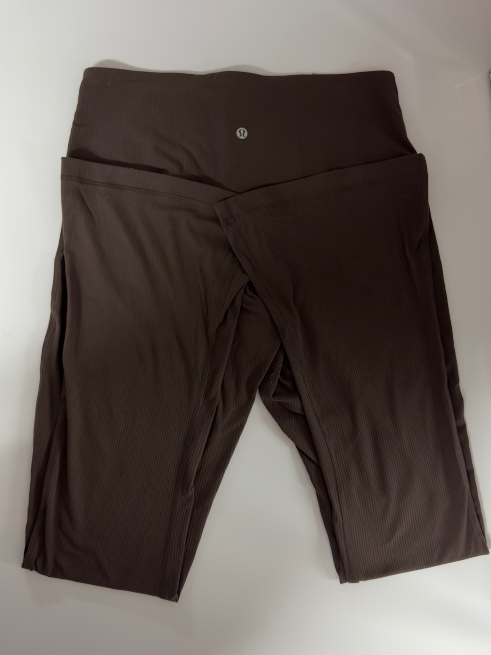 Lululemon Women's Brown High-Rise Ribbed Leggings